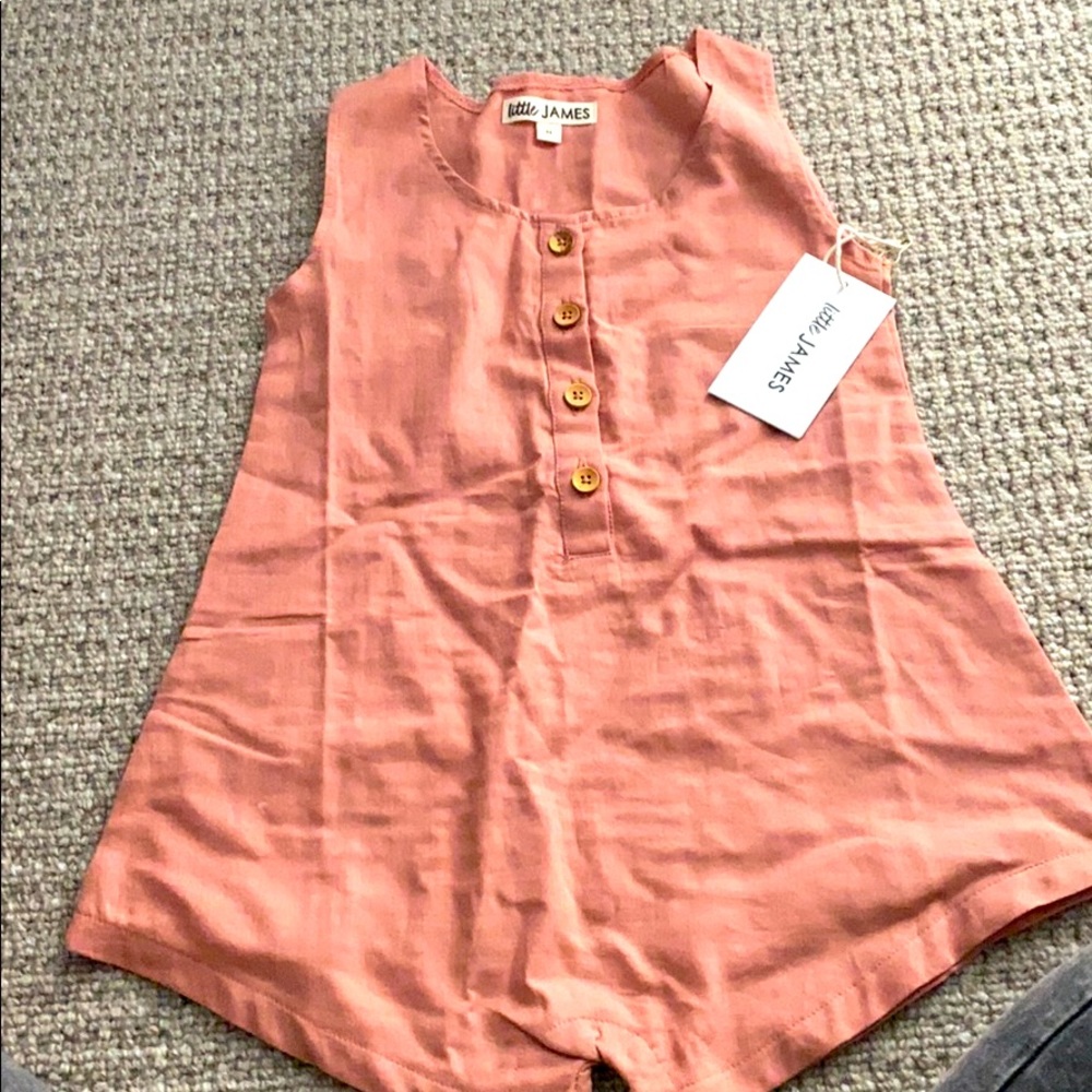 Little James linen romper